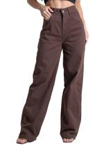 Calça Sarja Sawary Wide Leg - 283188 - Marrombr 42 Calça Sarja Sawary Wide Leg - 283188 - Marrombr 42