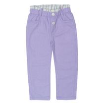 Calça sarja soltinha cós estampado fem. p/g Calça sarja soltinha cós estampado fem. p/g