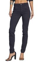 Calça Sarja Sommer Skinny Recortes Azul Alya