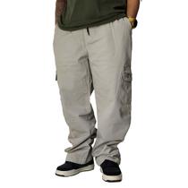 Calça Sarja Trip Side Cargo Bege Pìxo Tag Bordado C053 Cor:BegeTamanho:G