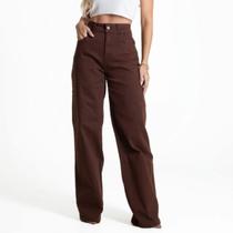 Calça Sarja Wide Leg Feminina Sawary - 282899