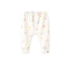 Calça Saruel Bebê em Suedine "Off White Bolhas" Pingo Lelê 66740