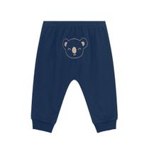 Calça Saruel Bebê Menino de Ursinho Azul Brandili Calça Saruel Bebê Menino de Ursinho Azul Brandili