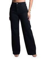 Calça Sawary Jeans Wide Leg - 278041 Preto