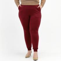 Calça Secret Glam Plus Size Jogging em Moletinho Feminina