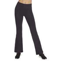 Calça Skechers Go Walk High Waisted Flare para mulheres pretas GG