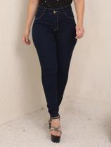 calça skinny azul marinho feminina