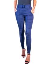 Calça Skinny Bengaline Wolfox Com Cinto Cintura Alta