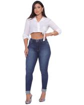 Calça Skinny Cintura Alta Levanta Bumbum Sol Jeans L417