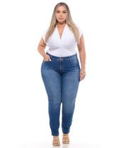 Calça Skinny Cintura Alta Plus Size Fact Jeans L058