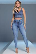 CALÇA SKINNY CÓS LARGO Lançamento Pit Bull jeans REF 88540