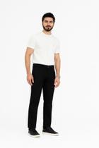 Calça Skinny em Sarja Preta Muito Mais Veste Até o 54