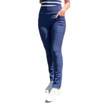 Calça Skinny Feminina Casual Cós Duplo Alto Calça Bolsos Frontais Calça Dia a Dia Calça Skinny Feminina Casual Cós Duplo Alto Calça Bolsos Frontais Calça Dia a Dia