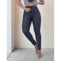 Calça Skinny Feminina Cintura Alta Ajustada Malha Poliamida