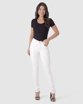 Calça Skinny Feminina Cintura Média Em Flex Jeans
