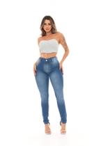 Calça Skinny feminina jeans basica Premium Cintura alta