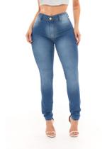 Calça Skinny feminina jeans basica Premium Cintura alta