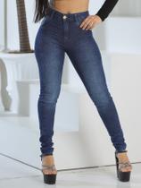 Calça Skinny feminina jeans basica Premium Cintura alta lycra/elastano modela bumbum