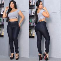 Calça Skinny Feminina Jeans Lavagem Escura amaciada Cintura média/alta com lycra/elastano tendencia moda