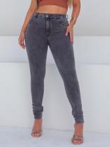 Calça Skinny Feminina Marmorizada Preta/Cinza/Chumbo Cintura alta lycra elastano modela bumbum lançamento Calça Skinny Feminina Marmorizada Preta/Cinza/Chumbo Cintura alta lycra elastano modela bumbum lançamento