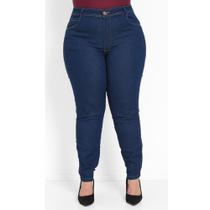 Calça Skinny Jeans Feminina modeladora Plus Size cintura alta lycra/elastano moda tendencia - Faraya Jeans