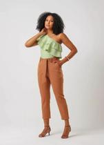 Calça Skinny Mascavo com Faixa Calça Skinny Mascavo com Faixa