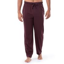 Calça Sleep Pant Fruit of the Loom para homens em jérsei tricotada vermelha escura