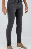 Calça slim de sarja cinza chumbo OGOCHI 38/40/42/46