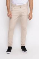 Calça slim masculina bege Calça slim masculina bege