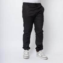 Calça Slim Masculina Sarja Lisa Confortável e Durável