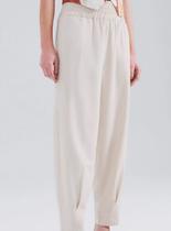 Calça Slouchy Hering K4R4 Feminina Com Bolsos Viscose e Linho T. P/XG