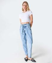 Calça Slouchy Jeans Feminina Clochard Cinto-01031