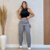 Calça Social Alfaiataria Com Ziper Punho