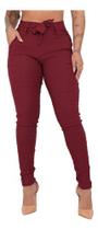 Calça Social Feminina Com Lycra Clochard Laço Cintura Alta