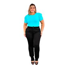 Calça Social Feminina k2B em Oxford com Elastano Plus Size Ineide