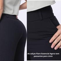 Calça Social flare Preta Feminina Ideal Para Uniforme MULHER BRASIL