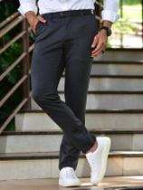 Calça Social Masculina Alfaiataria com Regulagem Slim com Tecnologia que não Amarrota Conquest