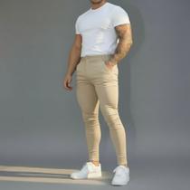Calça Social Masculina Bengaline Com Elastano Slim Premium