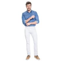 Calça Social Masculina em Sarja Skinny Branca com Bolso Faca Plus Size - Bivik Jeans