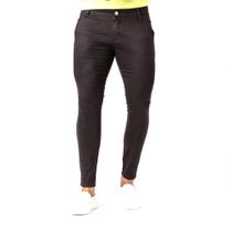 Calça Social Masculina Sarja Preta Super Skinny Fit Zune