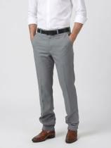 Calça Social Masculina Slim Cinza Claro Calça de Terno Executiva Tecido Panamá Alfaiataria de Trabalho Executivo Tamanho