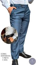Calça Social Masculina Slim com Regulagem Lateral em PV - Conforto e Estilo