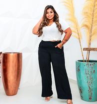 Calça Social Plus Size Pantalona Não Amassa Duna Com Forro e Bolso Tecido Premium Calça Social Plus Size Pantalona Não Amassa Duna Com Forro e Bolso Tecido Premium