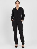 Calça Social Preta Oversized Passantes e Colchete de Gancho Calça Social Preta Oversized Passantes e Colchete de Gancho