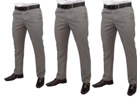 Calça Social Slim Masculina Qualidade Premium Oxford 3 cores Mega Oferta - Kit com 3