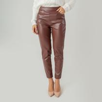 Calça susie couro skinny feminina