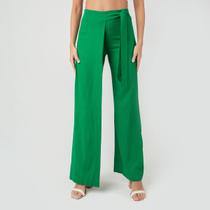 Calça susie pantalona transpassada feminina