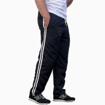 Calça tactel 2 listras bolsos esporte básico moda masculina - Filo modas