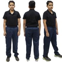 Calça tactel infantil elástico cordão com bolso traseiro