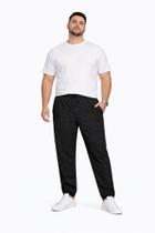 Calça Tactel Masculina Plus Size Lisa Stilo Port com Passante Calça Tactel Masculina Plus Size Lisa Stilo Port com Passante